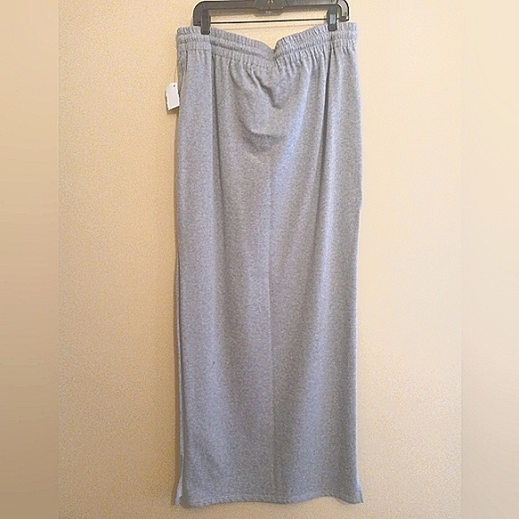 AKIRA Grey Jersey Double Split Maxiskirt - Picture 4 of 5